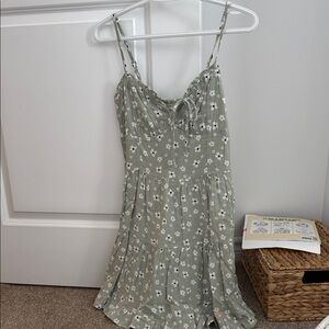 Hollister Sage Floral Mini Dress